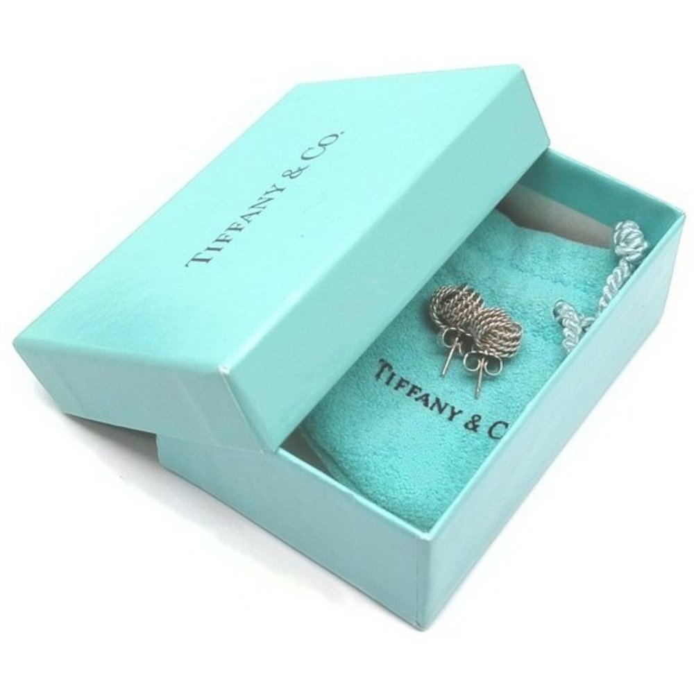 Tiffany & Co. Pierced Earrings Twist Knot Silver_2